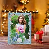 Floral Special Shape Diamond Painting Photo Frame Home Decor (Christmas Blue)