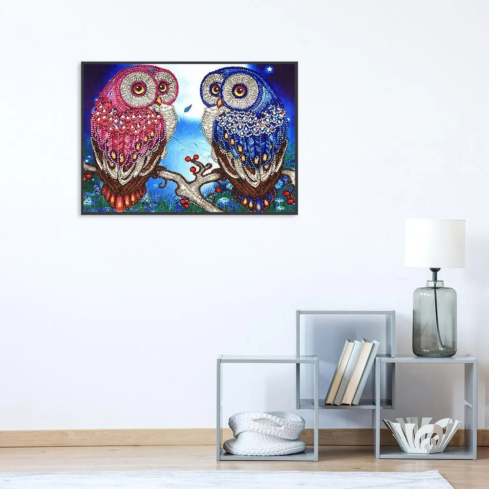 Diamond Painting - Special Shaped Drill - Owl(40*30cm)
