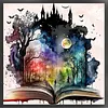 Magic Book - 11CT Stamped Cross Stitch - 50*50cm