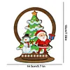 >SALE<Wooden Christmas Table Top Diamond Painting Ornament Kits Xmas Home Decor (F)