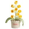 Crochet Flowers Potted Plants Decorative Crochet Ornaments DIY Gifts for Friends