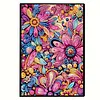 Pink Flowers 5D DIY Diamond Art Painting Notebook Kit 50 Pages A5 Rhinestone Art Painting Notebook Kit for Adults Beginners Holiday Birthday Gift