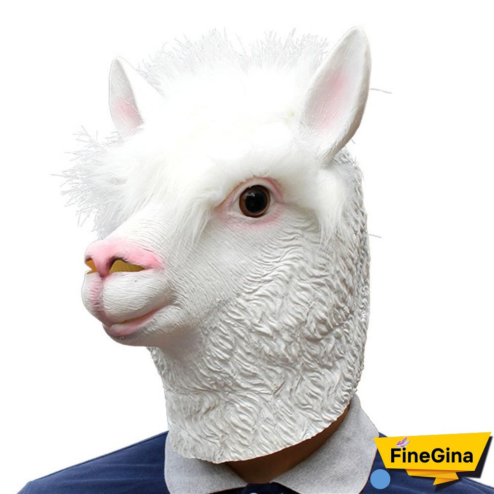 Halloween Alpaca Mask Halloween Animal Party Full Head Mask
