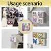 (US Local)Wall Mounted Cats Birds DIY Diamond Painting Storage Box for Art Crafts