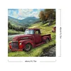 Field Red Car - Paint by Numbers Acrylic Painting 40*40cm