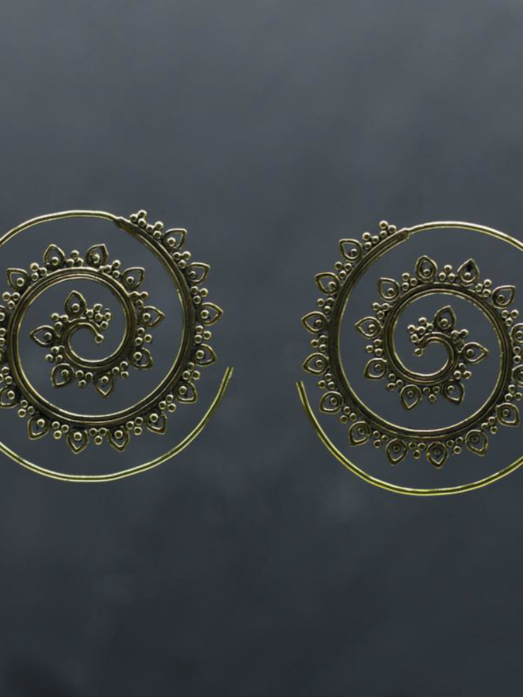 Vintage Mandala Inspired Spiral Earrings elevenforest