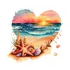 Love Beach - Paint by Numbers Acrylic Painting 40*40cm