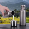 500/600/750ml Titanium Water Bottle with Lid Sports Kettle for Outdoor Picnic