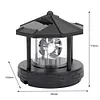 Solar Power LED Light Rotating Lighthouse Landscape Lamp Garden Decoration