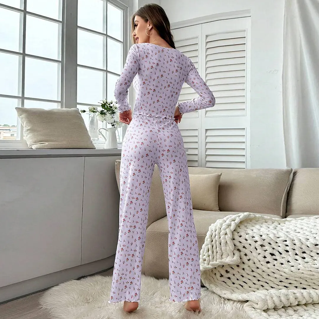 Churchf Exploding Autumn And Winter Home Clothes Sexy Casual Fashion Long-Sleeved Trouser Pyjamas Two Sets Of Women