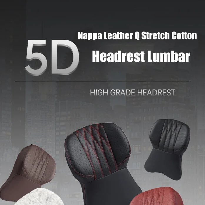 🔥Hot sale exclusive logo🔥Car leather headrest neck pillow car cushion