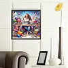 Fille Faite &Agrave; La Main-Compl&egrave;te Rond Diamant Peinture-40X40CM