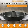 28CM Thick Turkey Pot with Handle Cast Iron Pre-Seasoned Chicken Roaster Pan
