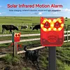 Solar Outdoor Motion Sensor Alarm Dog Barking&Gunshot Sound Loud Noise Maker