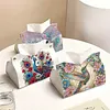 DIY Diamond Painting Creative Design Leather Handmade Tissue Holder Rhinestones Decorative Tissue Box Craft Kits