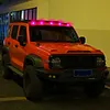 Solar-Power Car Roof Light with RC Punch-Free Universal Signal Mouse Lamp RGB Solar Powered Strobe Pilot Light for Pickup Trucks SUV Motorcycles