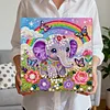 DIY Pearl Painting Baby Elephant for Home Decor with Frame(25x25cm)