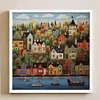 Colorful Houses - 14CT Stamped Cross Stitch - 50*50cm