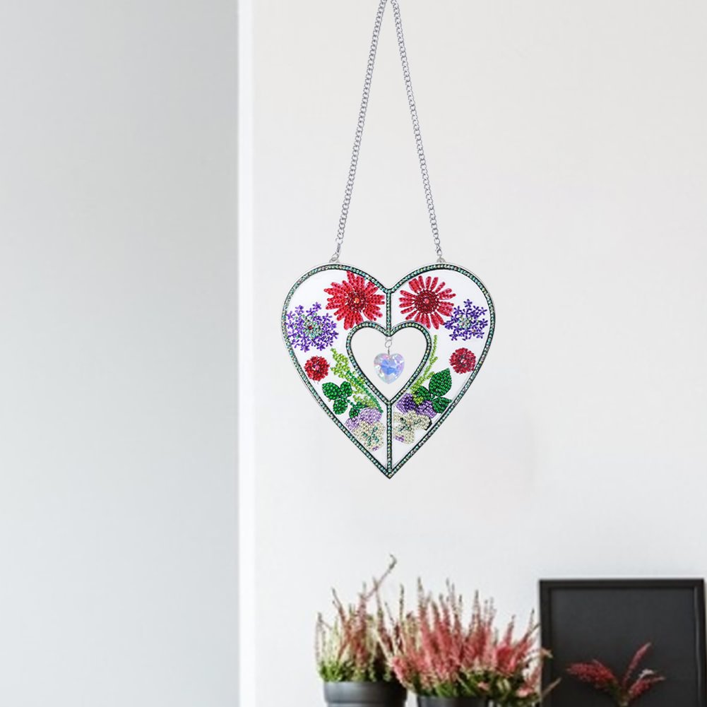 Cross mirror AliExpress: 1 diamond painting, doorplate decoration, heart pendant, doorplate decoration, wall decoration, handmade artwork