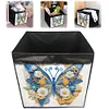 (US Local)DIY Diamond Painting Storage Box Canvas Organizer Box Diamond Painting Kit (E)