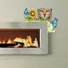 (US Local)Sunflowers Butterflies 5D DIY Wooden Diamond Painting Door Topper (Right)