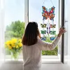 (US Local)DIY Diamond Painting Double Sided 3D Wind Chime Flower Butterfly Pendant Hanging Kits