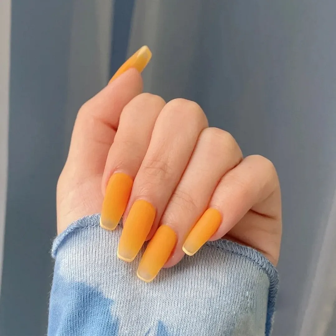 24pcs Butterfly Nail Patch Glue Type Removable Long Paragraph Fashion Manicure Wearable False Nails Patch With Glue Fake Nails-Nail Inspo