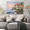 Seaside Garden Lake - 9CT Full Beaded Cross Stitch Kit(55x43cm)