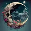 Sukll Moon - 11CT Stamped Cross Stitch 40*40cm