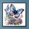 Flowers  Butterfly-Paint by Numbers Acrylic Painting 40*40CM(Watercolor)