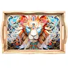 DIY Diamond Painting Wooden Tray Food Tray with Handle Living Room Decoration Donut Wooden Tray Kit