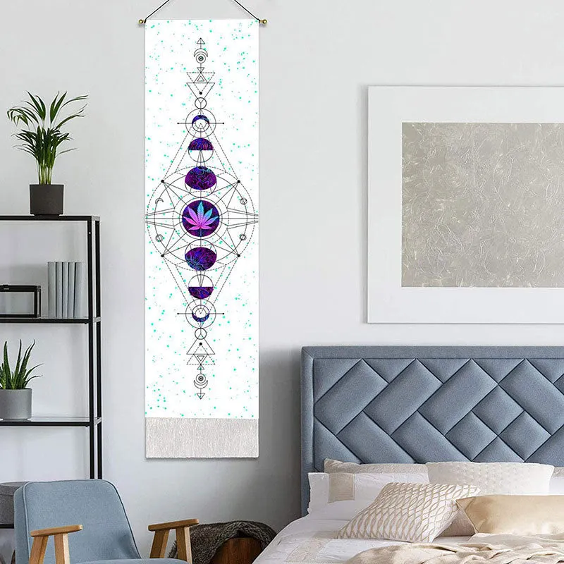 Lifelike Snake Wall Hanging Phase Tapestry Bohemia Tarot Tassel Tapestry Boho Mandala Art Tapestries For Bedroom Office Decor