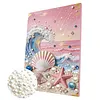 Beach and Waves DIY Pearl Painting Kit with Frame 30x40cm Pearl Gem Paintings Picture Arts Craft for Adults Beginners Gift Home Wall Decor
