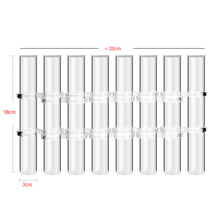 6/8 Test Tubes Flower Vases Plant Display Holder, DIY Shapeshifting Glass Test Cylinder Vase Kit 