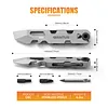EDC Pry Bar Multitool with Bi-Directional Ratchet Screwdriver & Everlasting Pen, Wrenches, Crowbar and Box Openers Camping Accessories A Versatile Companion