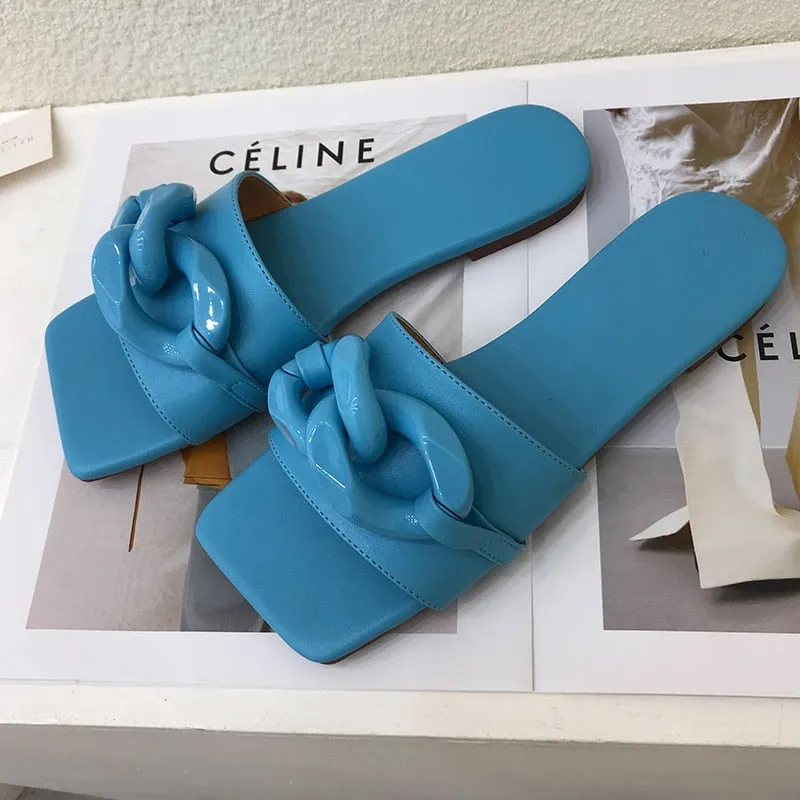 Fashion Summer Ladies Slippers Shoes Flats With Slides Female Outside Flip Flops Casual Shoes Woman Slippers New Shoes For Lady