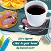 6pcs/set DIY Diamond Art Halloween Art Diamonds Coaster with Holder Kits (Dog Paw)
