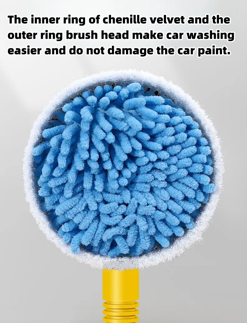 Fully automatic car wash and rinse integrated car wash brush