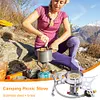Camping Gas Stove Windproof Gas Burner Folding Furnace For Cooking Hiking Picnic