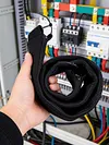 47.99in Zippered Rigging Sleeve Weather-Resistant Heavy Duty Marine Cable Jacket with Zipper for Bundling Control Fuel Lines Wires
