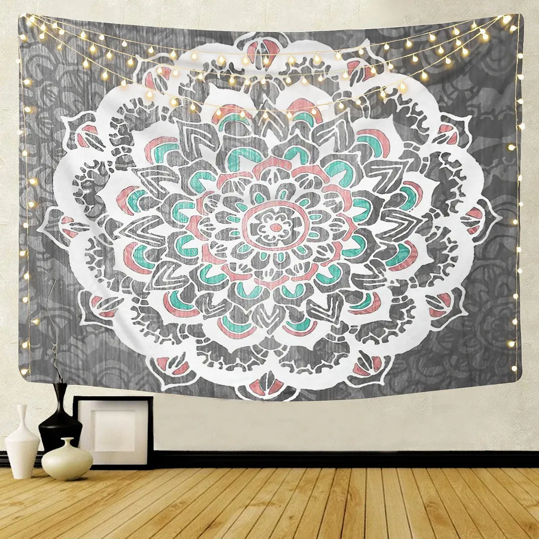 Polyester Mandala Print Tapestry Wall Hanging Carpet Throw Yoga Beach Mat Blanket Large 150*200cm Sleeping pad wall art Tapestry