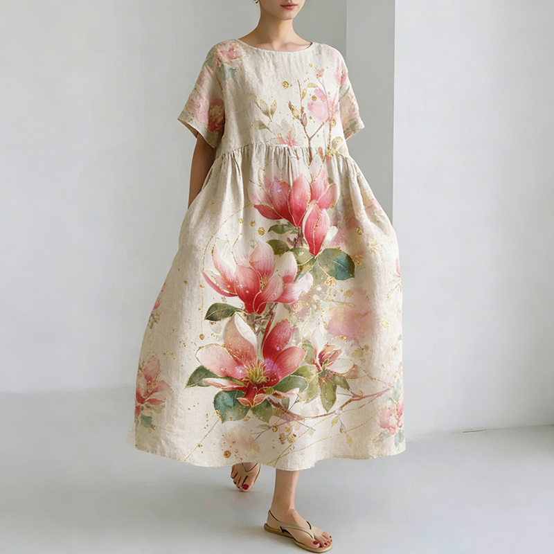 Women's Floral Print Comfortable Dress elevenforest