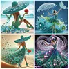 (US Local)4pcs/set Girl-Special Shaped Diamond Painting Kit(30x30cm)