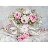 Teapot Rose-11CT Stamped Cross Stitch 50*37cm