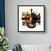 (US Local)Paint By Numbers Kit On Canvas DIY Oil Art Guitar Home Wall Decor40x40cm