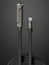 240W Braided Fast Charge Cable with Built-in Phone Stand Data Cable Charger Cord