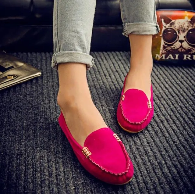 Plus Size Women Flats shoes 2022 Loafers Candy Color Slip on Flat Shoes Ballet Flats Comfortable Ladies shoe zapatos mujer 2022