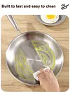 316 Stainless Steel Frying Pan With Lid Household Uncoated Cookware Non-Stick Even-Heating Flat Bottomed Skillet Suitable for Fried Egg Steak