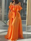 Falbala Condole Belt Maxi Dress
