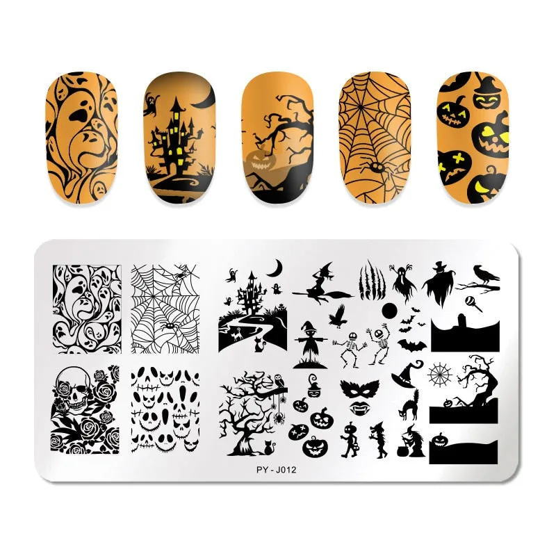 PICT YOU Nail Stamping Plates Snow Winter Nail Art Stamp Template idea nail Image Plate Stainless Steel Stencil Tools-Nail Inspo